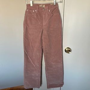 NWT Madewell Corduroy Straight Jean Petite